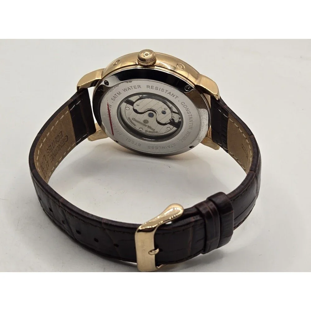 Constantin Weisz Rose Gold Tone Men's Multi-complication Automatic Watch. 46mm.